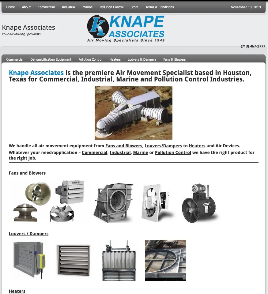 Knape Associates old website design