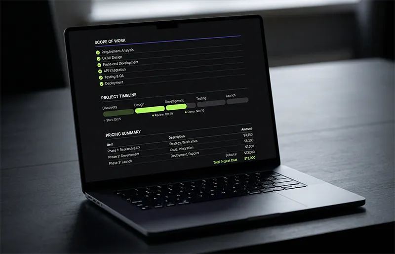 Scope of work and project proposal